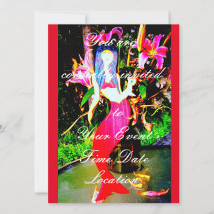 Invitation sirène rouge