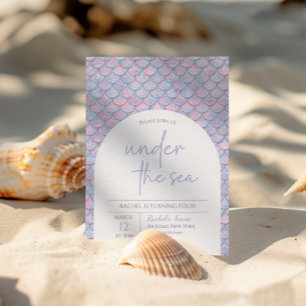 Invitation Sirène sous la fête d'anniversaire de la mer