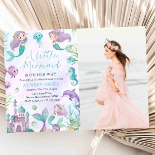 Invitation Sirène sous la mer Océan Fête de bébé Photo