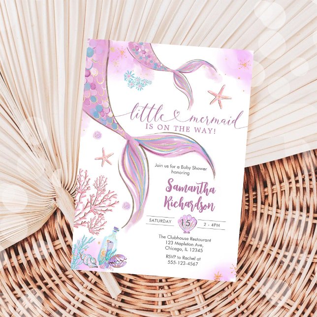 Invitation Sirène sous la mer Splish Splash Baby Shower (Créateur téléchargé)
