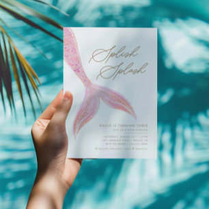 Invitation Sirène Sous Les Filles De Mer Anniversaire Assez R