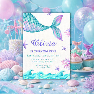Invitation Sirène Sous l'Océan 5e Anniversaire