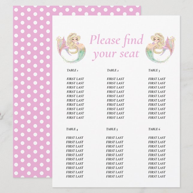 Invitation Sirène  Tableau graphique  points de relance (Devant / Derrière)