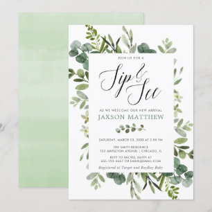 Invitation Sirotez et voyez la verdure de l'eucalyptus sans d