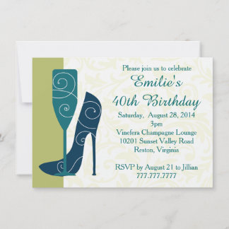 Invitation Sirotez un verre de Champagne d'Anniversaire