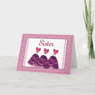 Invitation SISTER Matron of Honor Invite - MAGENTA Gowns