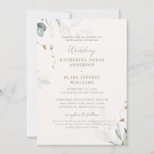 Invitation Site Web Botanique Champagne Clair Mariage III