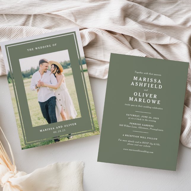 Invitation Site Web de Mariage avec Photo Encadrée Double Fac (Créateur téléchargé)