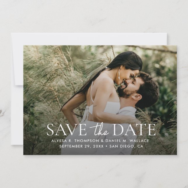 Invitation Site Web de Mariage Code QR Photo Moderne 1  (Devant)