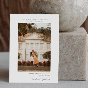 Invitation Site Web de Mariage Élégant Minimaliste Photo RSVP