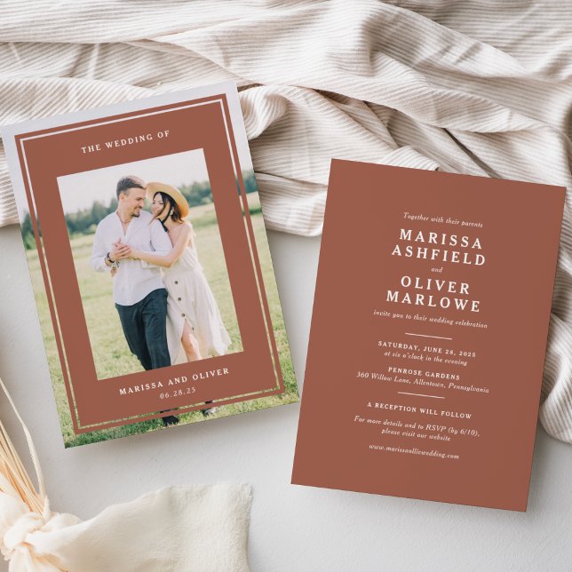 Invitation Site Web de Mariage Photo Cadre Double Face (Créateur téléchargé)