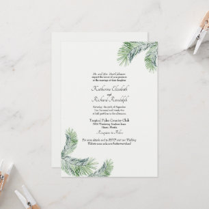 Invitation Site Web de Mariage sur un Lieu Unique avec Palmie