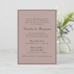 Invitation Site Web Mariage de Mauve - Script de bordure clas