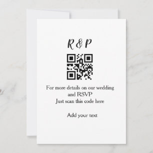 Invitation site web mariage rsvp q r code ajouter nom texte t