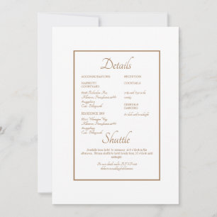 Invitation Site Web officiel Mariage Détail Blanc Gold Texte
