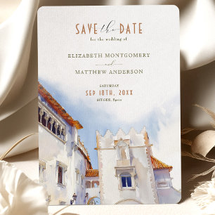 Invitation Sitges Espagne Destination Mariage Sauvegarder la