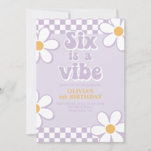 Invitation Six est une ambiance Rétro Vérification Lilac Dais