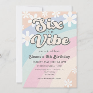 Invitation Six est une Vibe Super Retro Rainbow Daisy