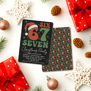 Invitation Six Seven 67 Chapeau de Noël drôle de Santa Christ