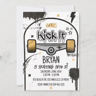 Invitation Skateboard Gold