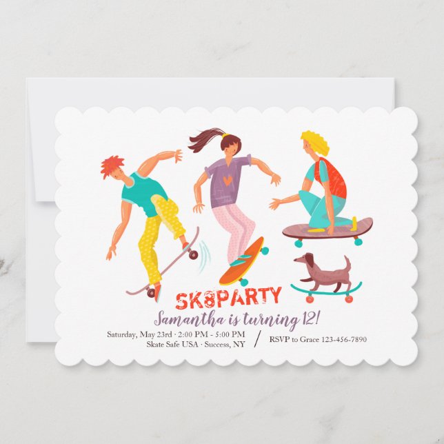 Invitation Skateboarders (Devant)