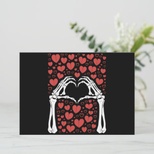 Invitation Skeleton Coeur main Valentines Jour Amour drôle