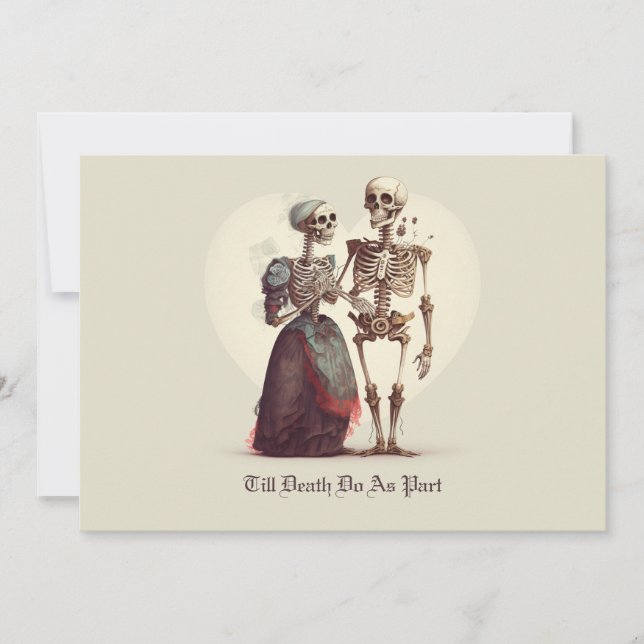Invitation Skeleton Couple Mariage (Devant)