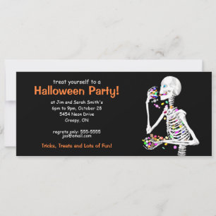 Invitation Skeleton de la fête d'Halloween