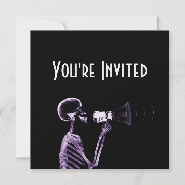 INVITATION SKELETON DE LA VISION X-RAY SUR MEGAPHONE - PURPLE (Devant)