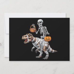 Invitation Skeleton équitation maman Dinosaur T rex Halloween
