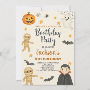 Invitation Skeleton Kids Halloween Anniversaire Fête Invitati