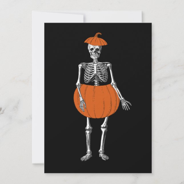 Invitation Skeleton prêt pour l'Halloween (Devant)