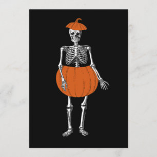 Invitation Skeleton prêt pour l'Halloween
