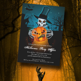 Invitation Skeleton Wicked Affirmer Halloween