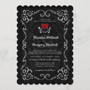 Invitation Skeletons d'Halloween "AVEC" & RÉCEPTION