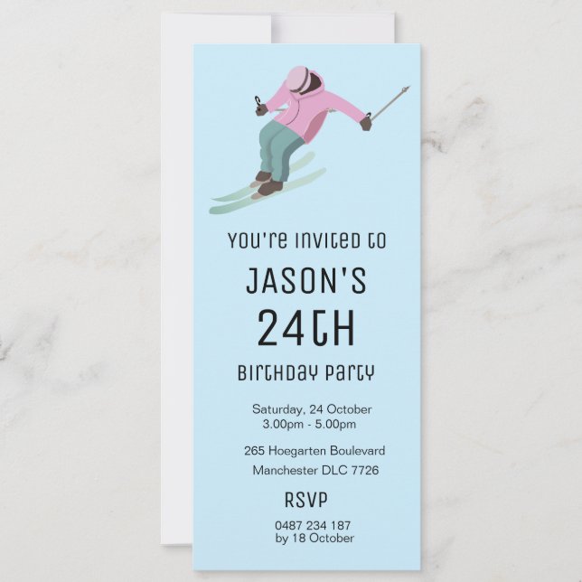 Invitation Ski (Devant)