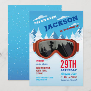 Invitation Ski Anniversaire Ski Anniversaire Garçons Pistes