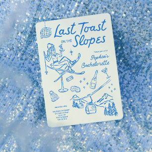 Invitation Ski Bachelorette Partie Itinéraire Derniers pentes