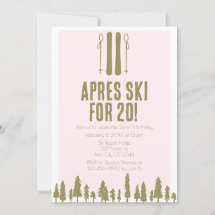 Invitation Ski d'hiver 20e anniversaire