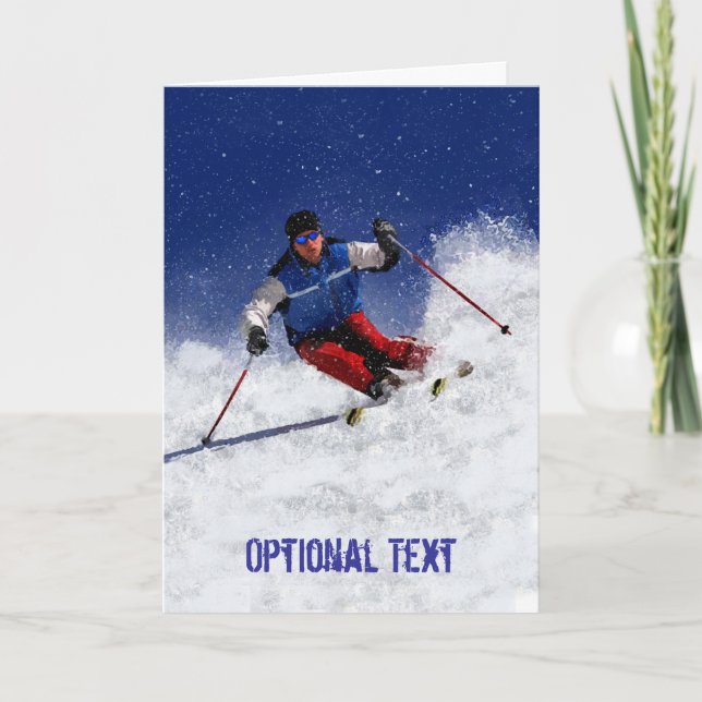 Invitation Ski Down Down Mountain - Personnalisable (Devant)