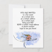 Ski Jump Pig Annonces de fête de vacances