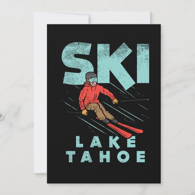 Invitation Ski Lake Tahoe (Devant)