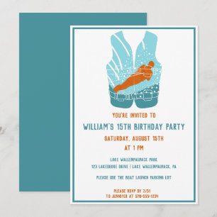 Invitation Ski nautique Thématique Ski nautique Graphique Per