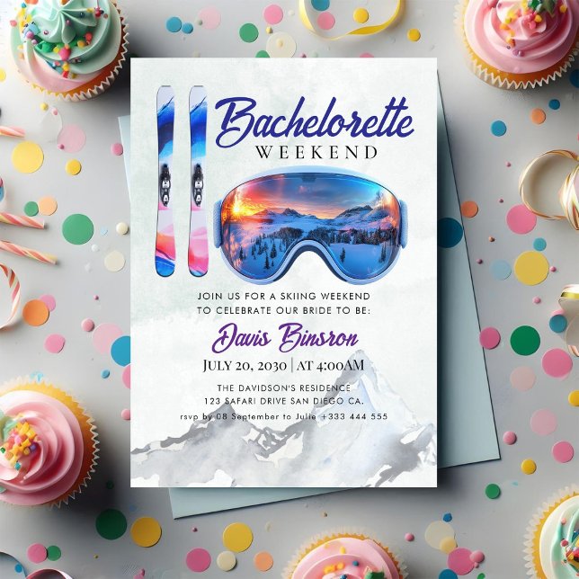 Invitation ski nautique week-end bachelorette (Créateur téléchargé)