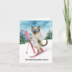 Invitation Ski pour la mariée sur la pente Bachelorette Party