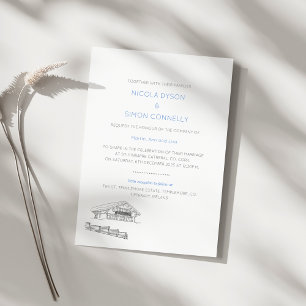 Invitation Ski Resort Couple In Loy Wintery Mountain Peaks