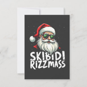 Invitation Skibidi Rizzmas Drôle Gen Alpha Argot Noël  
