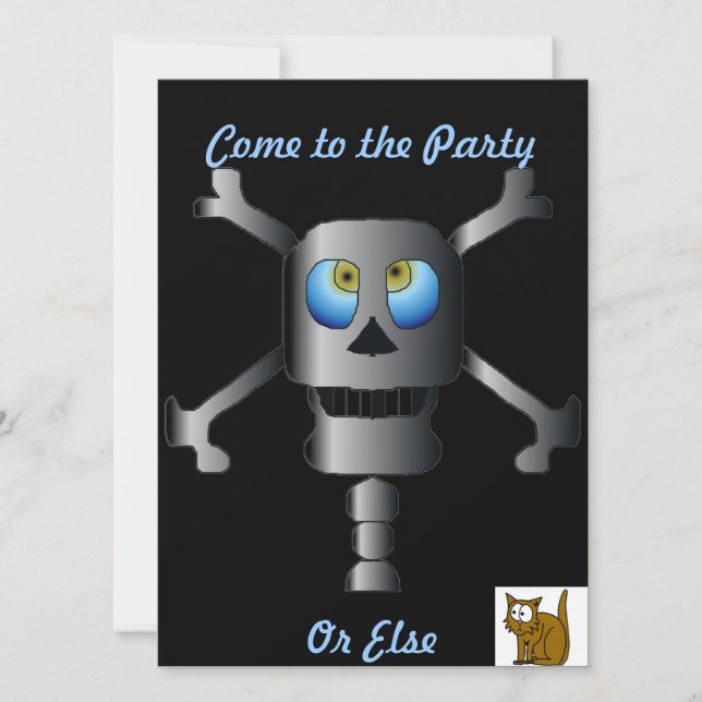 Invitation Skull and Cross Bones (Devant)