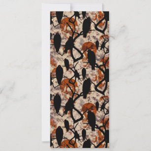 Invitation Skull and crow crew Halloween print