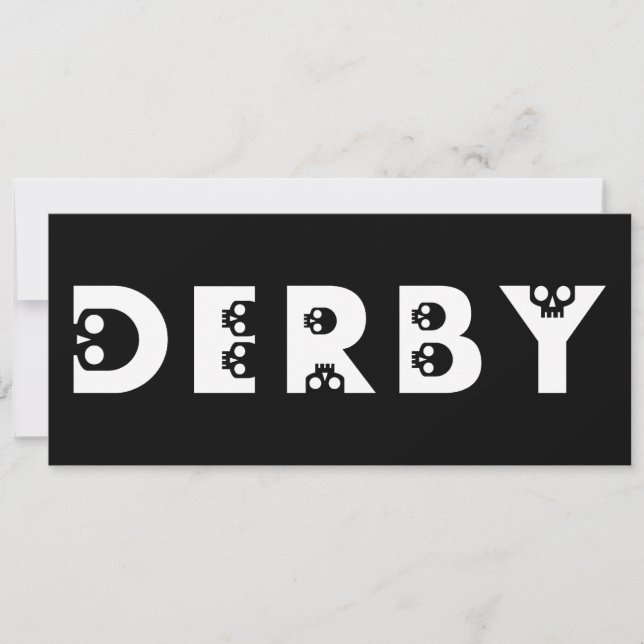 Invitation skullphabette de derby (Devant)
